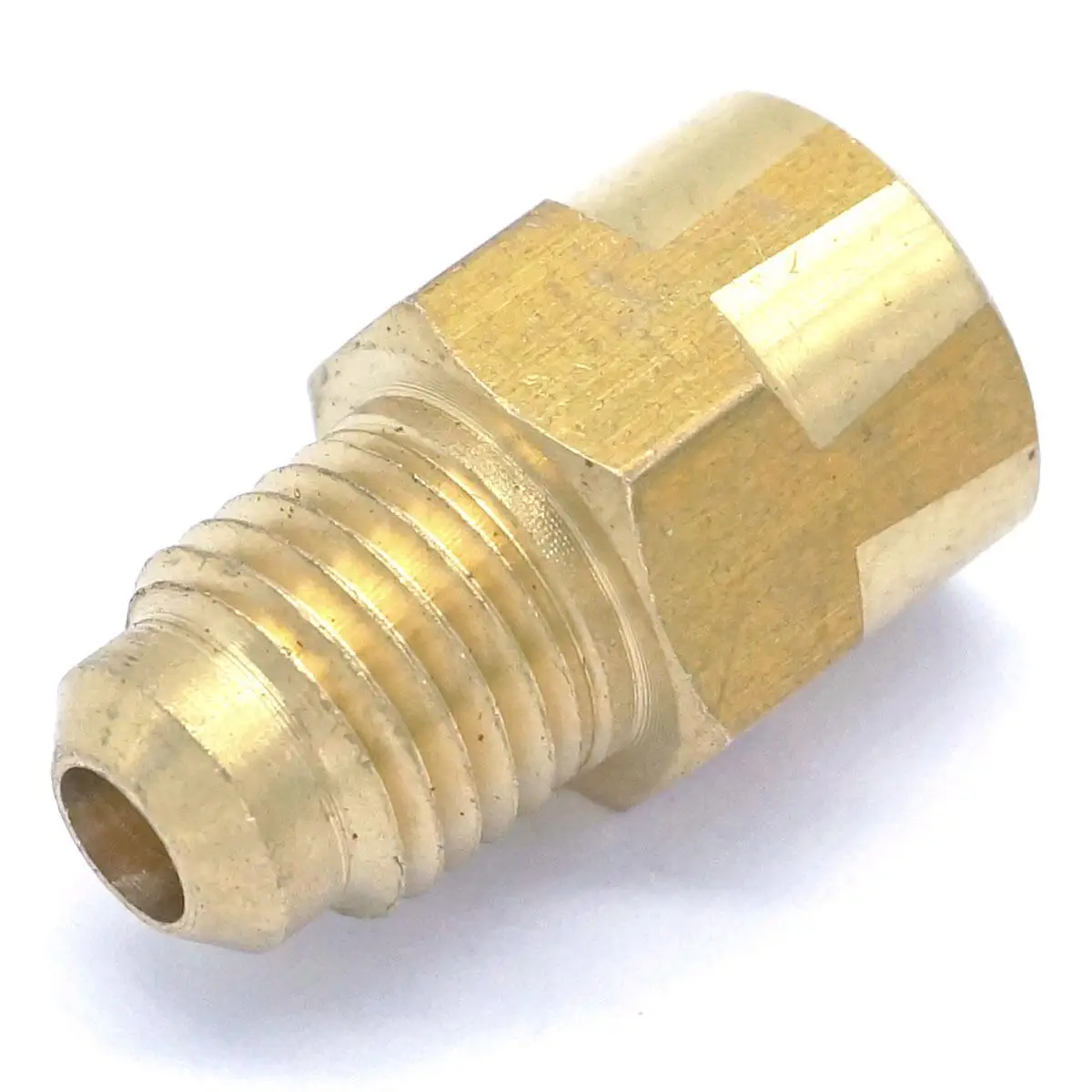 SAE Male 7/16"-20 UNF Fit Tube OD 1/4"-1/8" NPT Female Brass SAE 45 Degree Pipe Fitting Connectors 1000 PSI Pipe Fitting