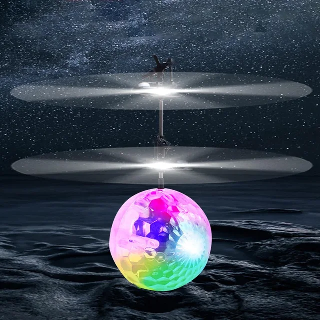 New Children's Flying Toy Seven-color Suspension Ball Induction Fashion Crystal Ball Model Flying Induction Toy Children's Gift 4