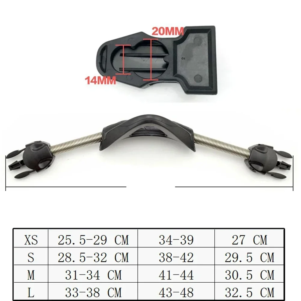 2PCS Spring Fin Straps XS-L Stainless Steel Spring Fin Straps Non-Slip Fin Straps Scuba Diving 6