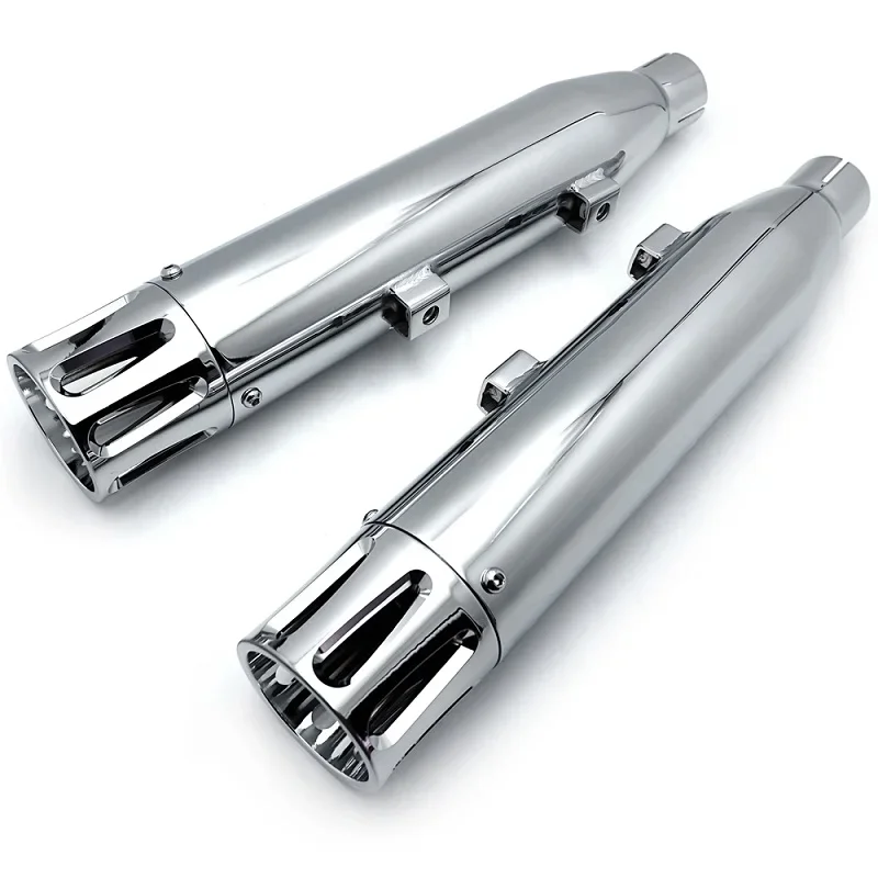 Ricambi Moto Aftermarket Chrome 3 "Racing Cut Slip On Marmitta Scarico Per Harley Davidson Sportster2014-2018 Ferro 883 Xl883N
