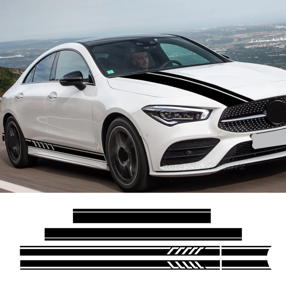 

Наклейка на боковые полосы для автомобильной крыши, модель Mercedes Benz Cla Class W117 C117 X117 C118 X118 Cla45 35