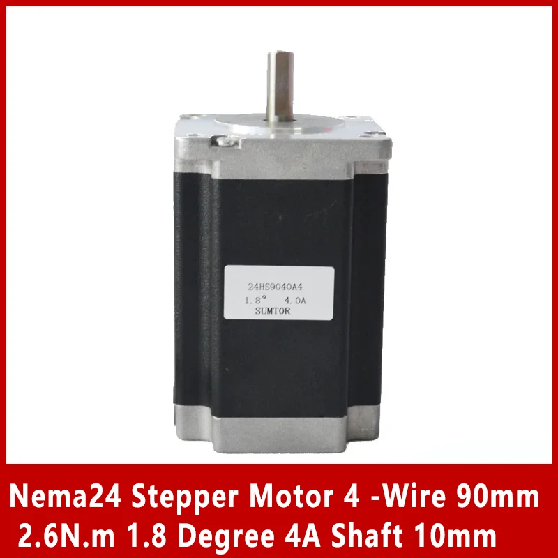 

Nema24 Stepper Motor 2 -Phase 4 -Wire 90mm 2.6N.m 1.8 Degree 4A Shaft 10mm Hole Distance 50mm for CNC Machinery