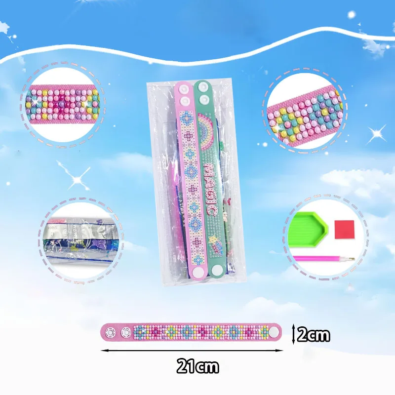 EVA Diamond Painting Bracelet Handmade DIY Material Bag 5D Gems Paint By Number Cartoon Wrist Strap Children Adult Beginner diamond painting,diamond art painting kit,diamond painting set
