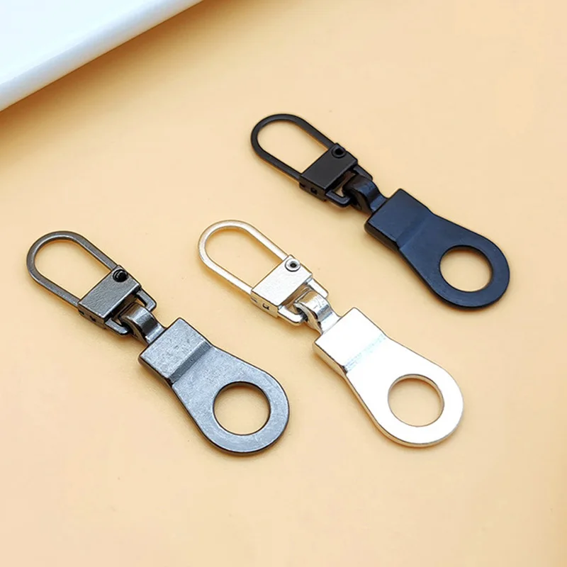 5PCS/set Metal Puller Replacement Tab Zipper Sliders Head Zipper Head Detachable Backpacks Purses Repair Accessories