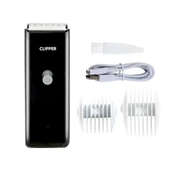 Professional Low - Noise Waterproof Pet Grooming Kit with Wireless Electric Clippers (Black)