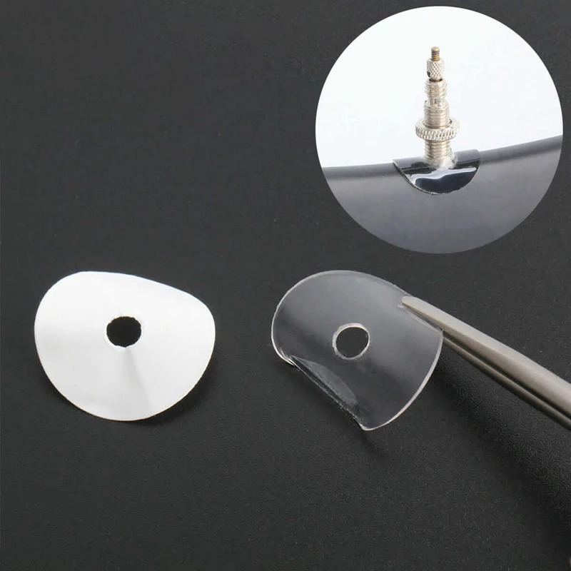 30Pcs/Set Bike Presta Valve Sticker Rim Protection Gas Air Nozzle Glue Pad Tube Tire Gasket for Mountain Road Bike