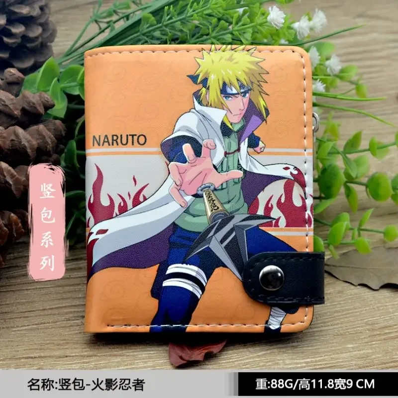 Naruto & Sasuke Cartoon Animation Wallet - Stylish PU Coin Card Holder for Men and Kids, Perfect Birthday Gift