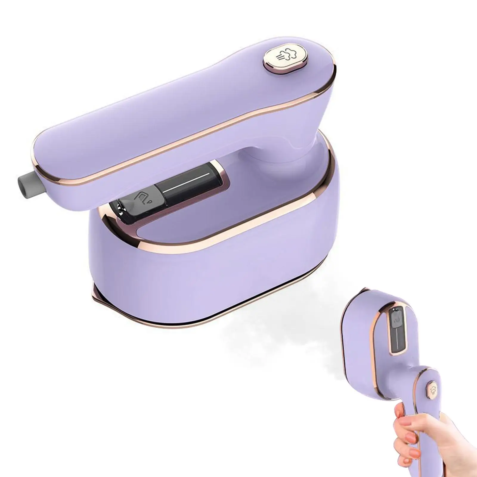 Portable Mini Ironing Machine, 180 Degree Rotatable Handheld Steam