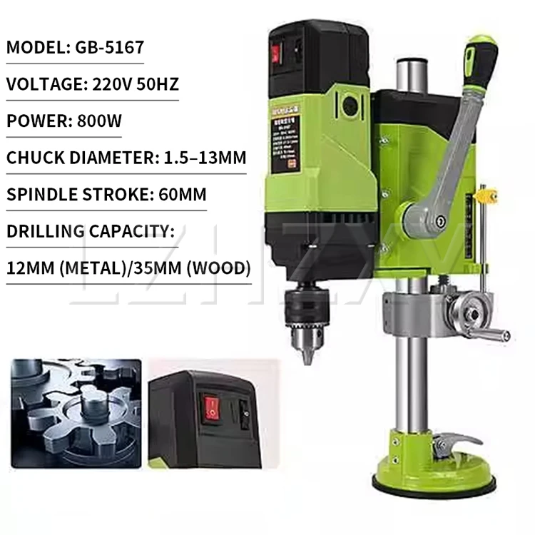 800W Electric Suction Cup Drill for Glass, Ceramic, and Stone Tiles 710W Compact
