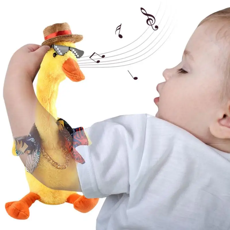 

Танцующая утка, электронные плюшевые игрушки, говорящая игрушка, может петь, запись голоса, Интерактивная игрушка, забавный подарок для детей