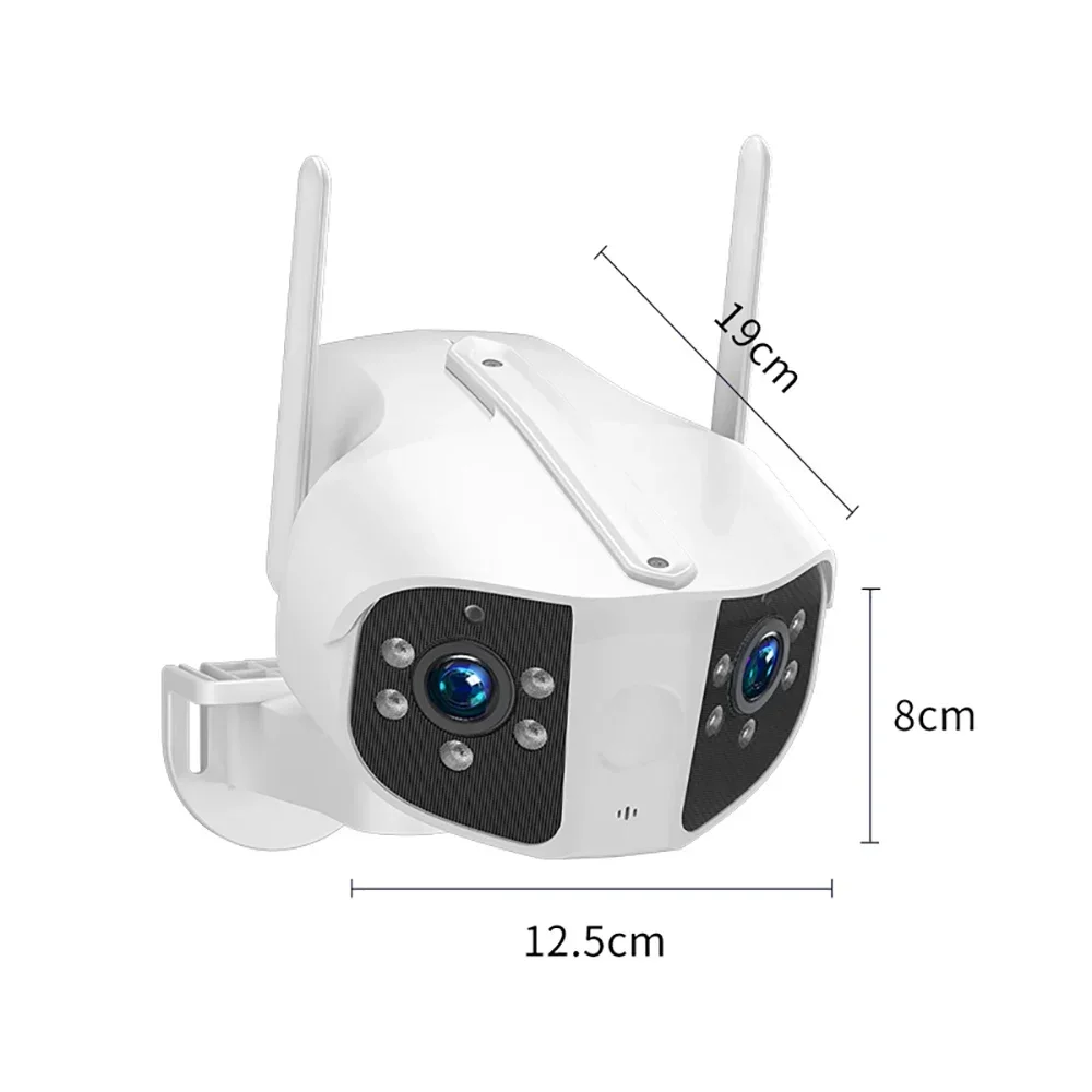 4K HD 와이파이 IP 카메라, 4X 하이브리드 줌, 자동 추적 PTZ 카메라, 야외 2 렌즈 듀얼 스크린 보안 캠, 2.4G 감시