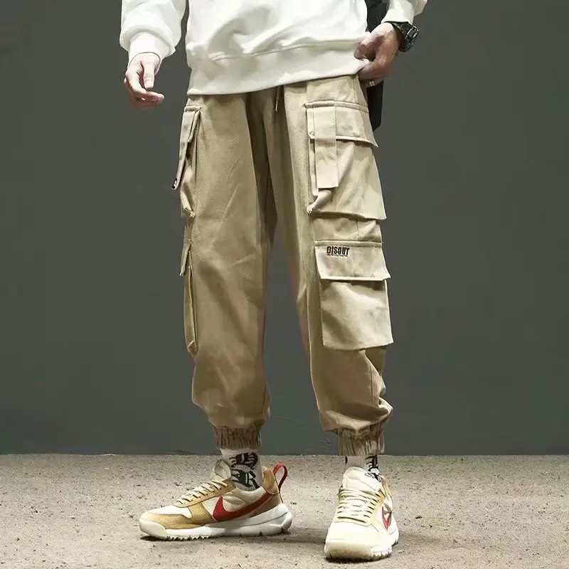 Mens Cargo Pants Men New Multi-pocket Pockets Trouser Japanese Streetwear Jogging Pants Hip Hop Casual Cargo Pants for Men