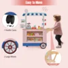 Kids Snacks & Sweets Food Cart Kids Toy Cart Play Set w/ 30 PCS Accessories 5