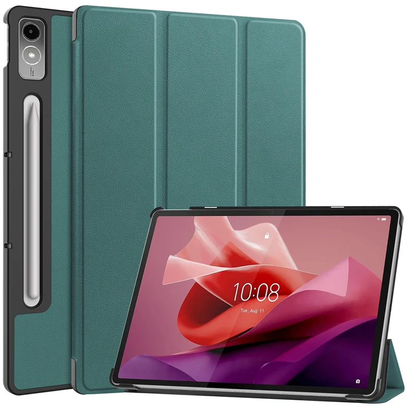 Per Lenovo Tab P12 Custodia 12.7 Pollici 2023 Tri-Folding Stand Magnetic Smart Folio Cover