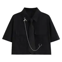 2026 Women's Summer New In Fashion Irregular Dress Matching Set Korean Elegant Short Sleeve Shirt+Strap Skirt Two Piece Suit - Image 3