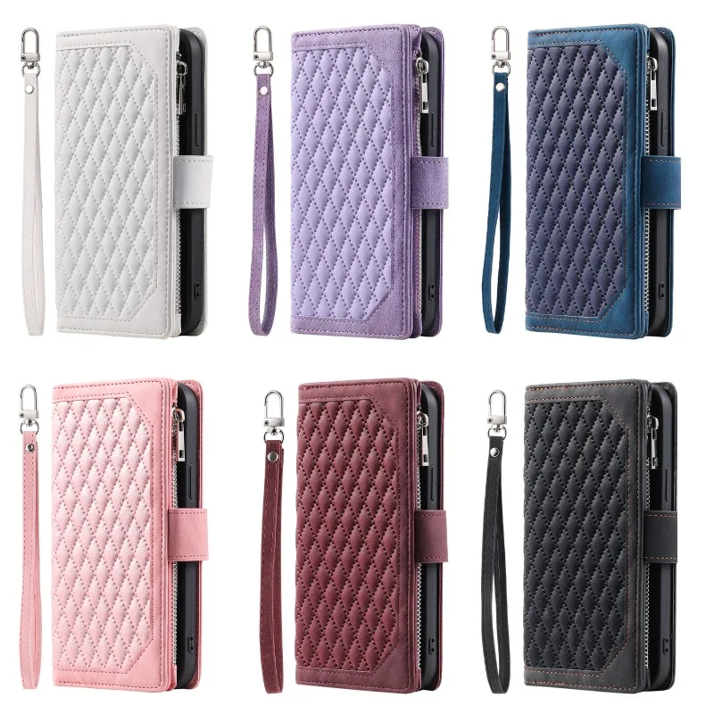 Luxury Leather Zipper Wallet Case Cover
