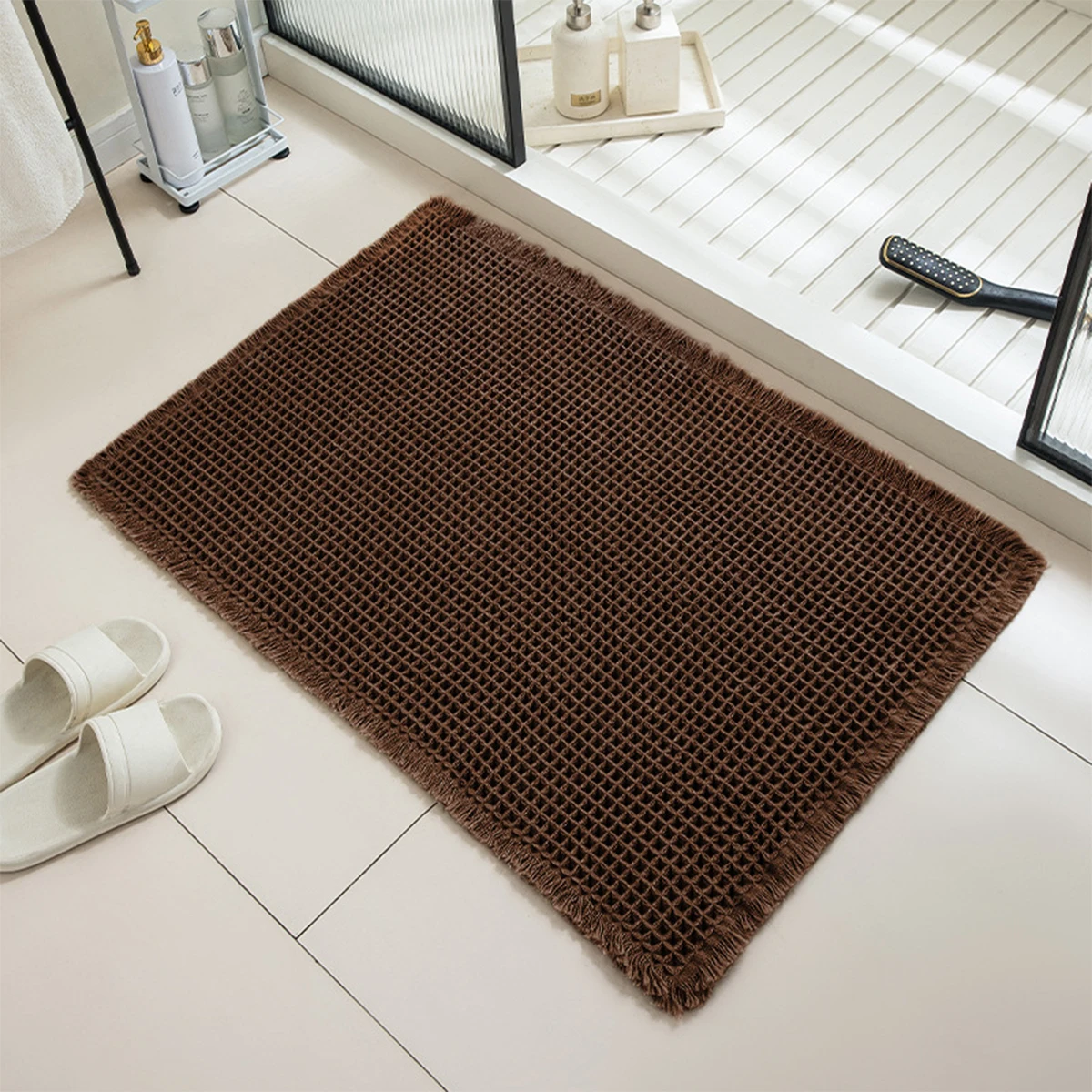 Paillassons de salle de bain en polyester antidérapant Super absorbant pour la m