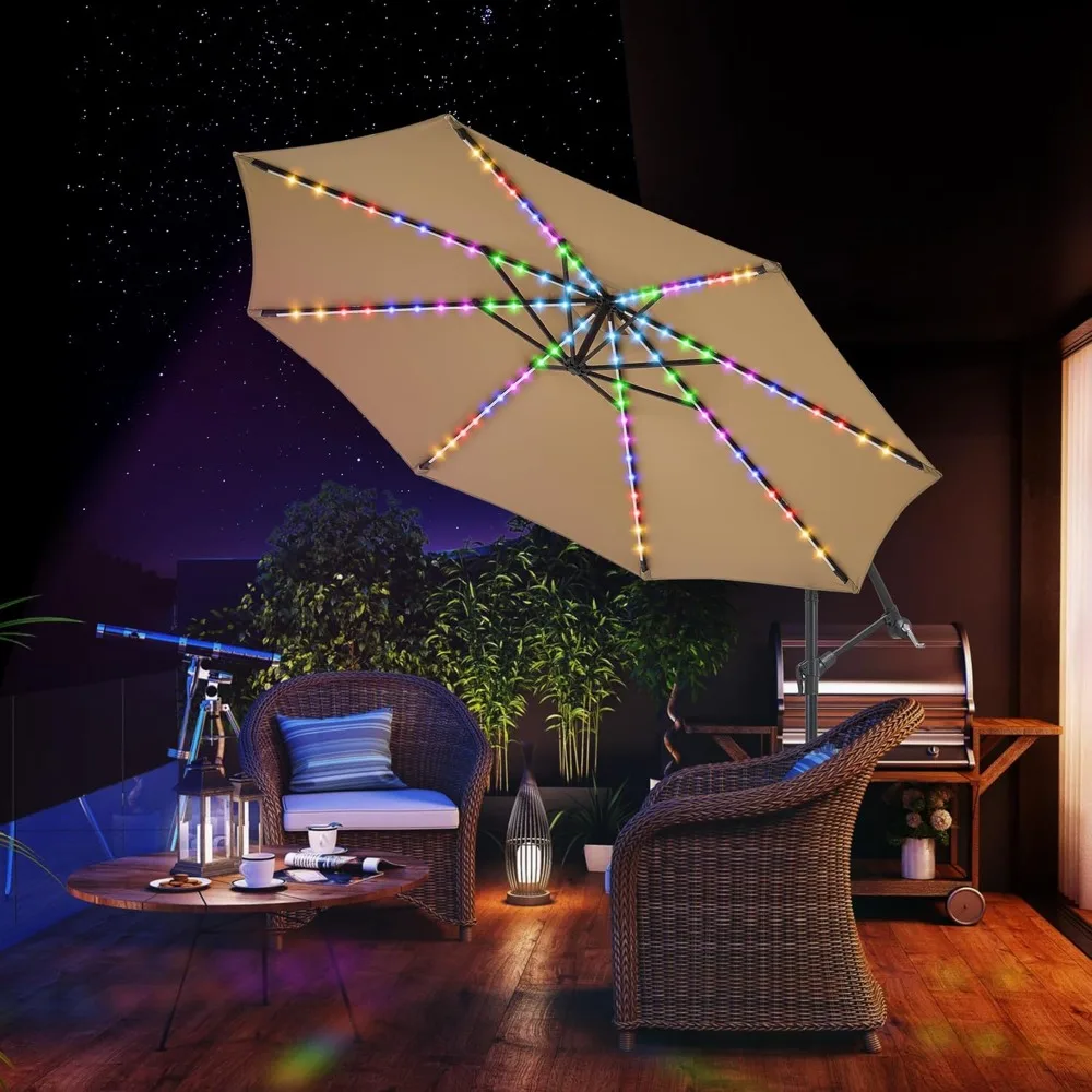 Solar Cantilever Patio Umbrella 1