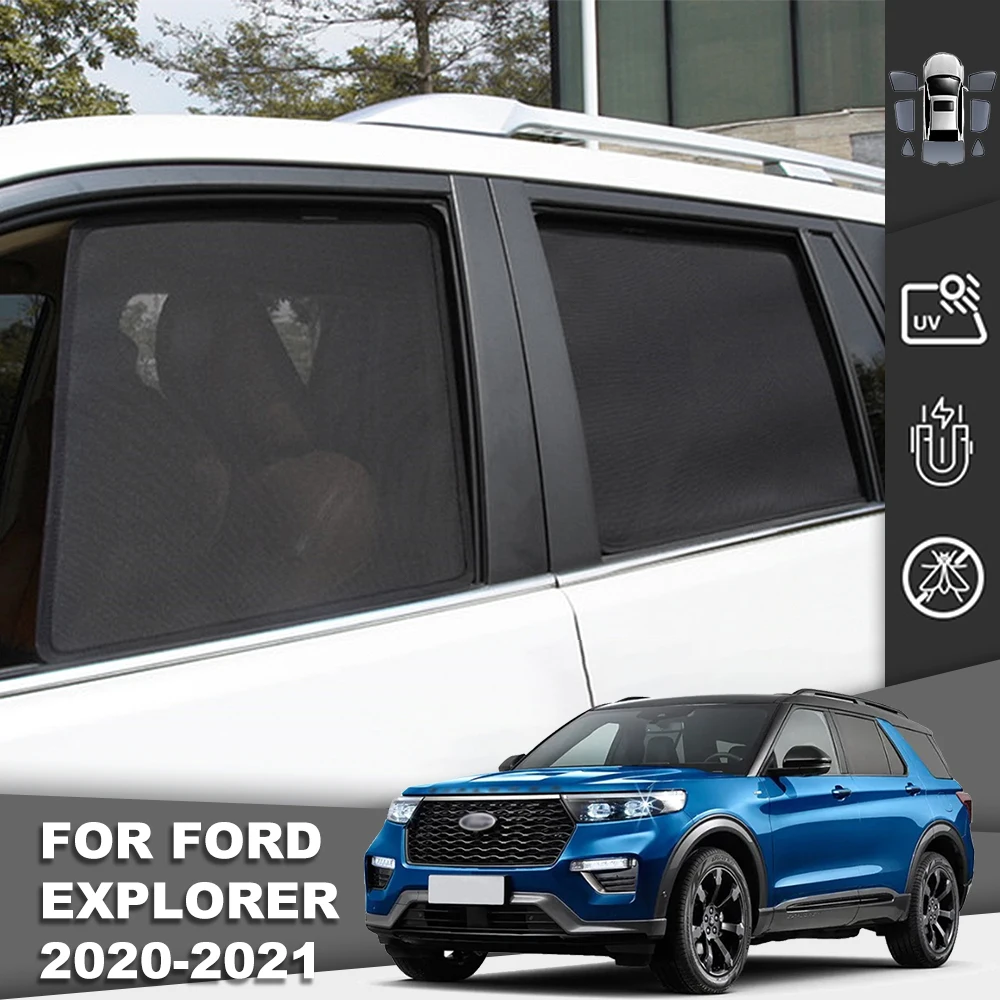 

For Ford Explorer 5 2011-2019 Car Sunshade Magnetic Front Windshield Mesh Frame Curtain Baby Rear Side Window Sun Shade