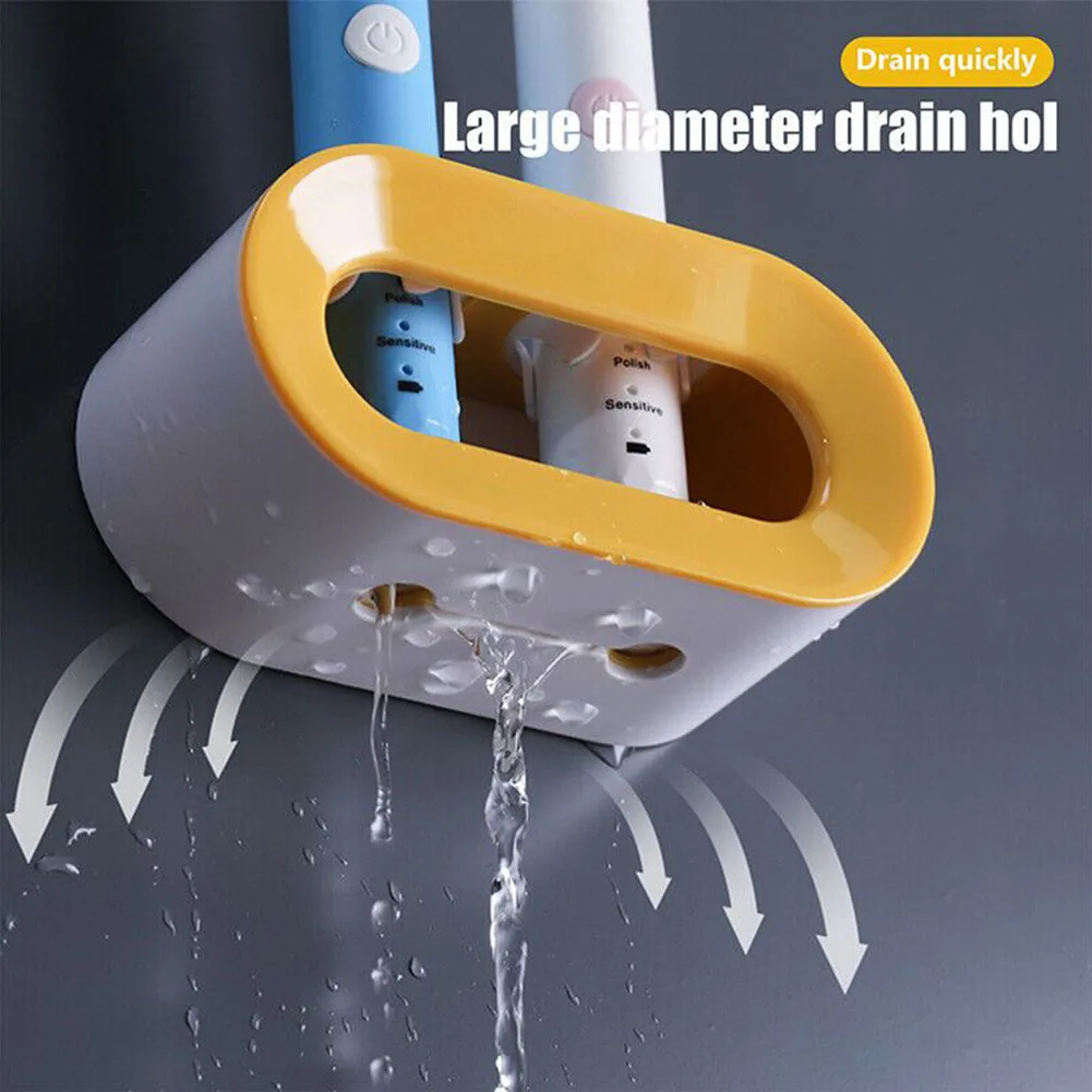 Toothbrush Stand Rack Organizer Toothbrush Stand Electric Wall-Mounted Holder Space Saving Bathroom Accessories