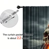 2pcs, spring summer Curtains Skull Train Yarn Curtains Durable 100% Polyester Fabric Holiday Ldeal for Kitchen Living Room 5