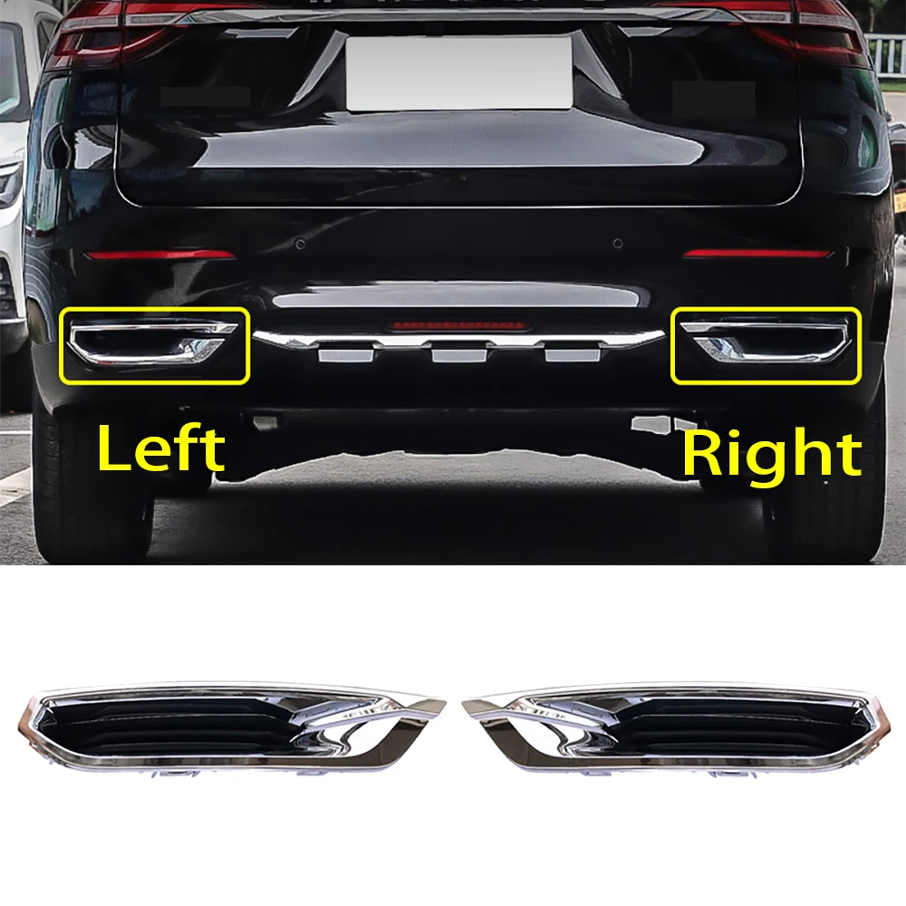 

For Great Wall Haval F7 Exhaust Tail Pipe Decorative Cover Assembly Rear Bumper Bright Strip Decorative Frame