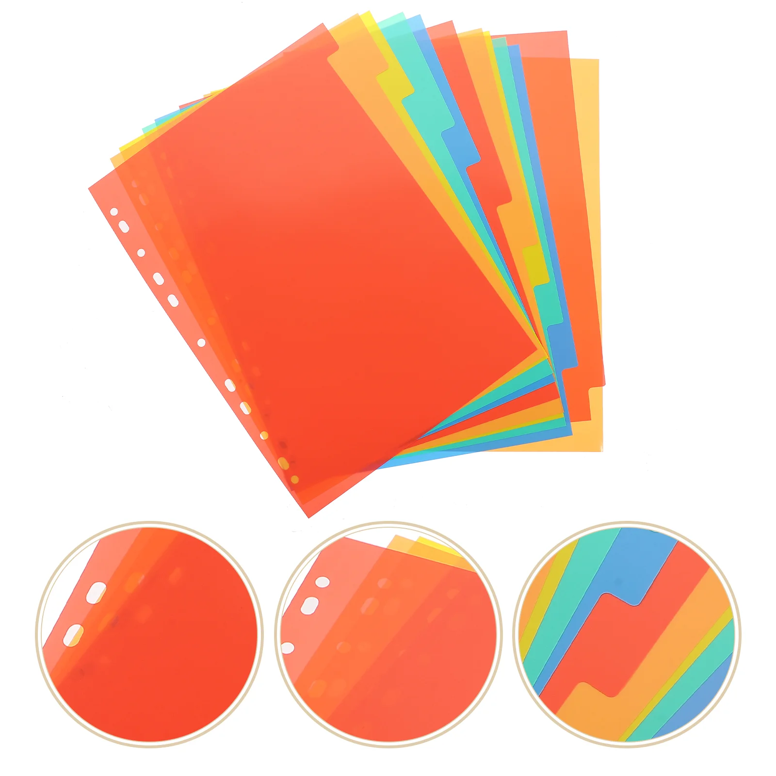 

Color Folders Binder Tabs Page A4 Folder Divider Notebook Plastic File Insertable Cards Markers Binders Folders Tab