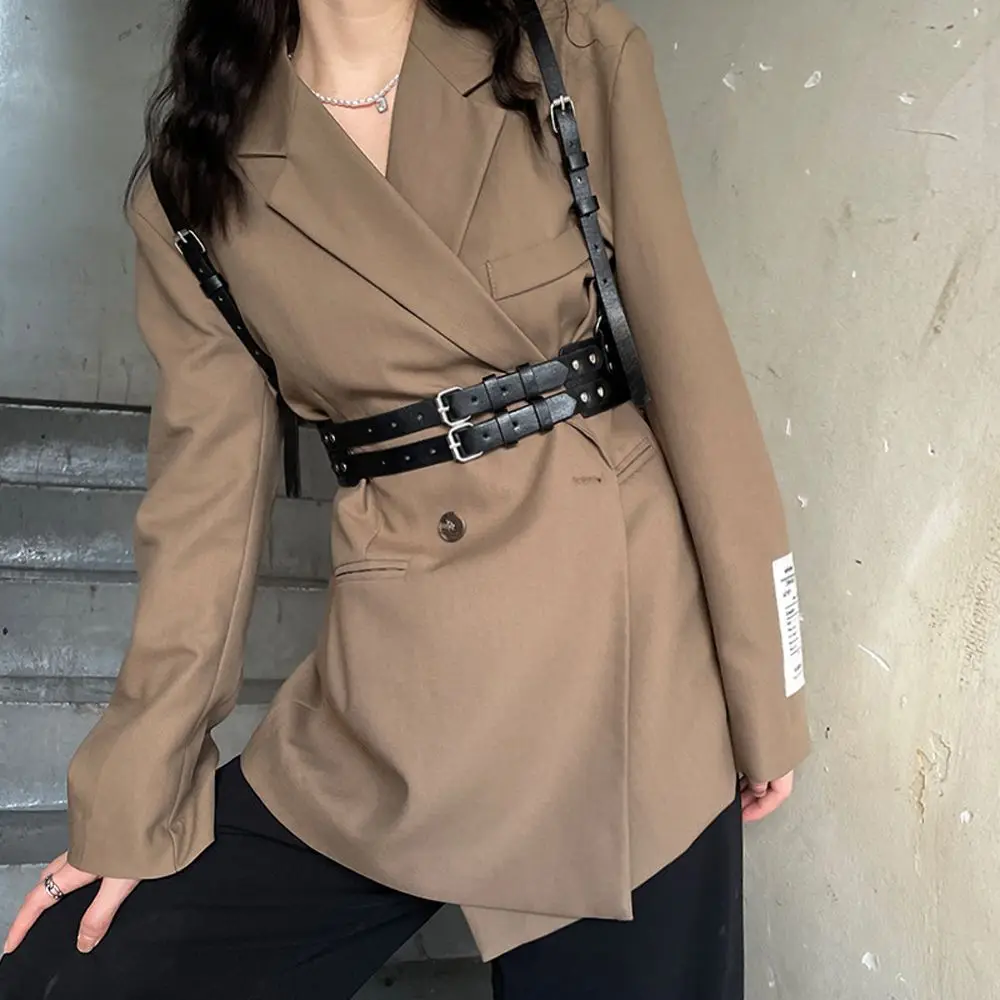 

Gothic Cool Pu Leather Harajuku Suspender Punk Body Bondage Straps Women Belt Chest Belt Cloth Decorative