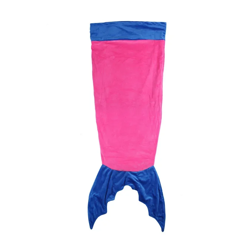 Warm Coral Fleece Cocoon Style Sleep Bag for Boys And Girls Baby Fish Tail Design Four Season Children's Clothing Ins Style