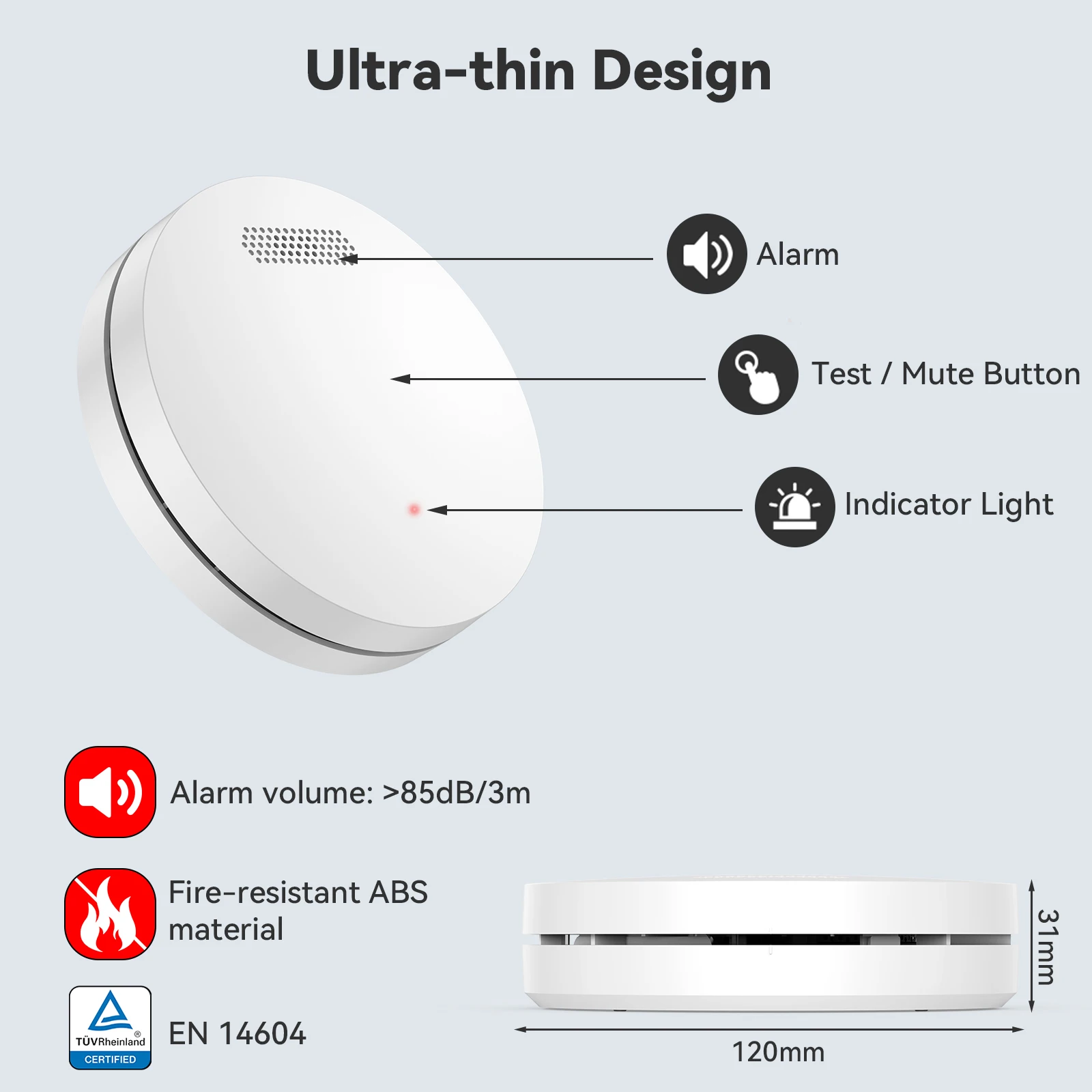 CPVAN Smoke & Carbon Monoxide & Heat Detector Interconnected Alarm Bundle Wireless Interlinked Fire CO Alarm Sensor Equipment