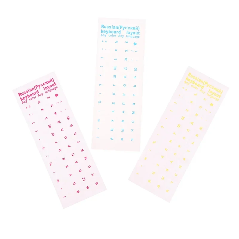 Autocollants transparents pour clavier d'ordinateur, alphabet russe, étiquette noire et blanche, protection contre la poussière, accessoires pour ordinateur portable