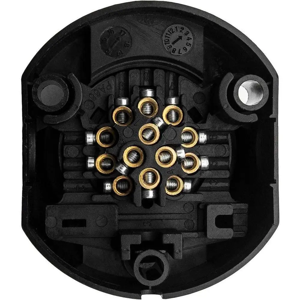 1pc 12V 13 Pin Euro Trailer Socket Car Accessories Caravans 13 Pole Tow Bar Towing Socket Plug Electrical Connector Adapter