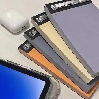 Blocco note da 75 fogli per studenti, per appunti e diario, non adesivo, bianco, a quattro colori, tascabile