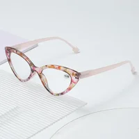Cat Eye Hyperopia Eyeglasses Anti Blue Light Reading Glasses for Women Men Trendy Colorful Floral Frame Presbyopia Glasses 2