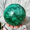 Natural Green Malachite Ball, Quartz Crystal Ore Ball, Mineral Reiki Healing, Wealth, Energy Crystal Ball 6
