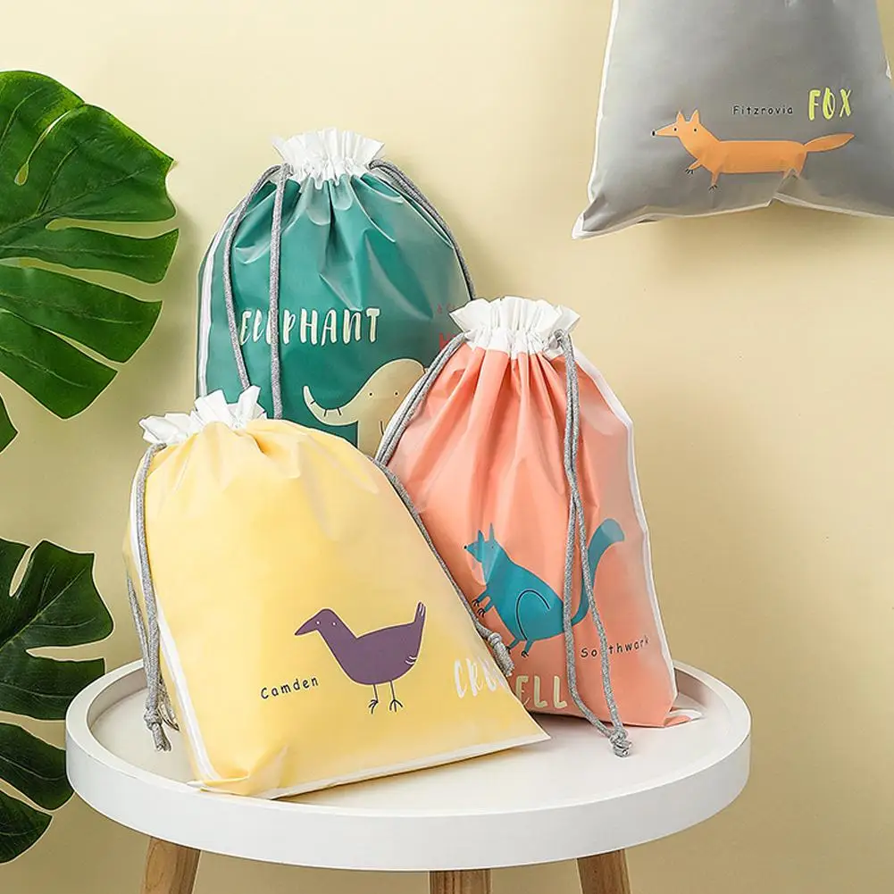 Waterproof Cartoon Drawstring Travel Organizer Pouch