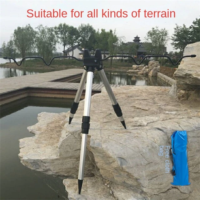 Fishing Rods Support Multifunction Telescopic Rod Holder Foldable  Adjustable Outdoor Fishing Tripod Fishing Rods Stand Holder - AliExpress