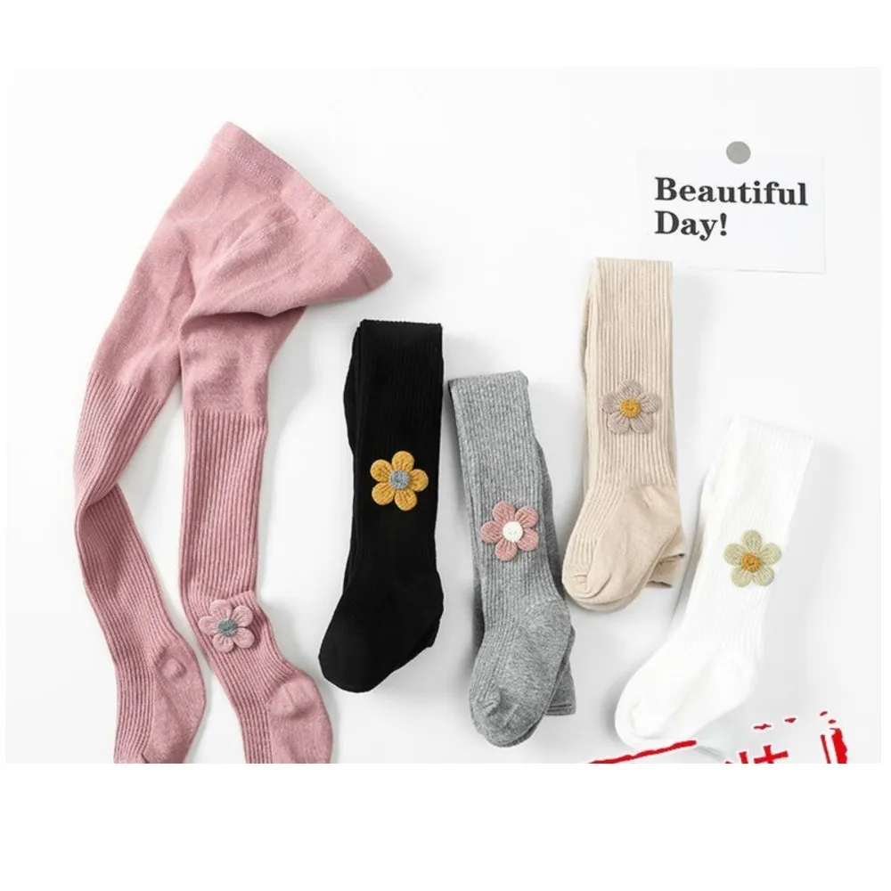 Girls' Cotton Tights for Spring and Autumn Pantyhose Baby Leggings