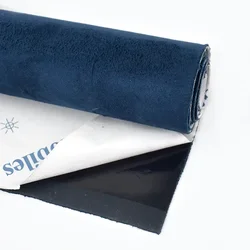 Premium Suede Fabric Self - Adhesive Upholstery Patch - 0.8mm Thick for Interior and Workbench Decoration (ImperialBlue)