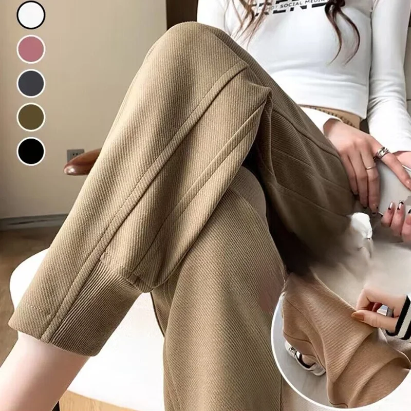 임산부 캐주얼 바지 봄 여름 가을 겨울 플리스 안감 루즈핏 편안한 배 받침 아우..