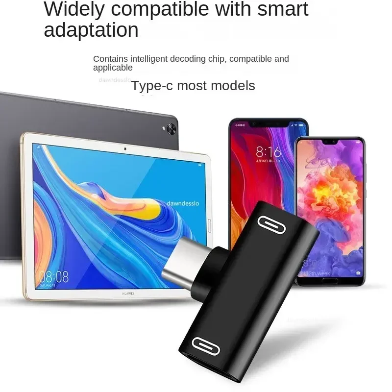 2 In 1 USB C Splitter Type C Male To Dual Type Female Headphone Charger Adapter usb to type c adapter,type c adapter