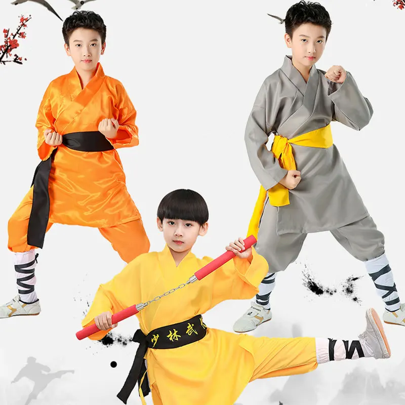 Martial arts clothing kids Shaolin Wushu exercise clothes Chinese ethnic wear suit youngster martial arts performance practice costume