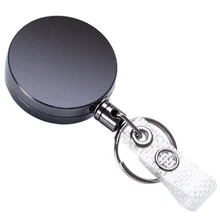 

Zinc Alloy Badge Reel Transparent Lanyard Telescopic Burglar Hang Tag ID Card Holder Outdoor Ring Return Retractable Key Chain