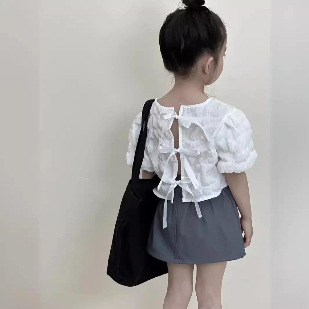 여아 공주 회색 하프 스커트, 한국 스타일 A라인 스커트, 어린이 소녀 패션, 단색 회색 힙 스커트, 여름 신상