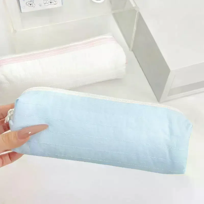Astuccio Bianco Crema Grande Capacità Organizzatore Multifunzionale per Cancelleria | Astuccio Estetico e Articoli Scolastici per Studenti - immagine 4