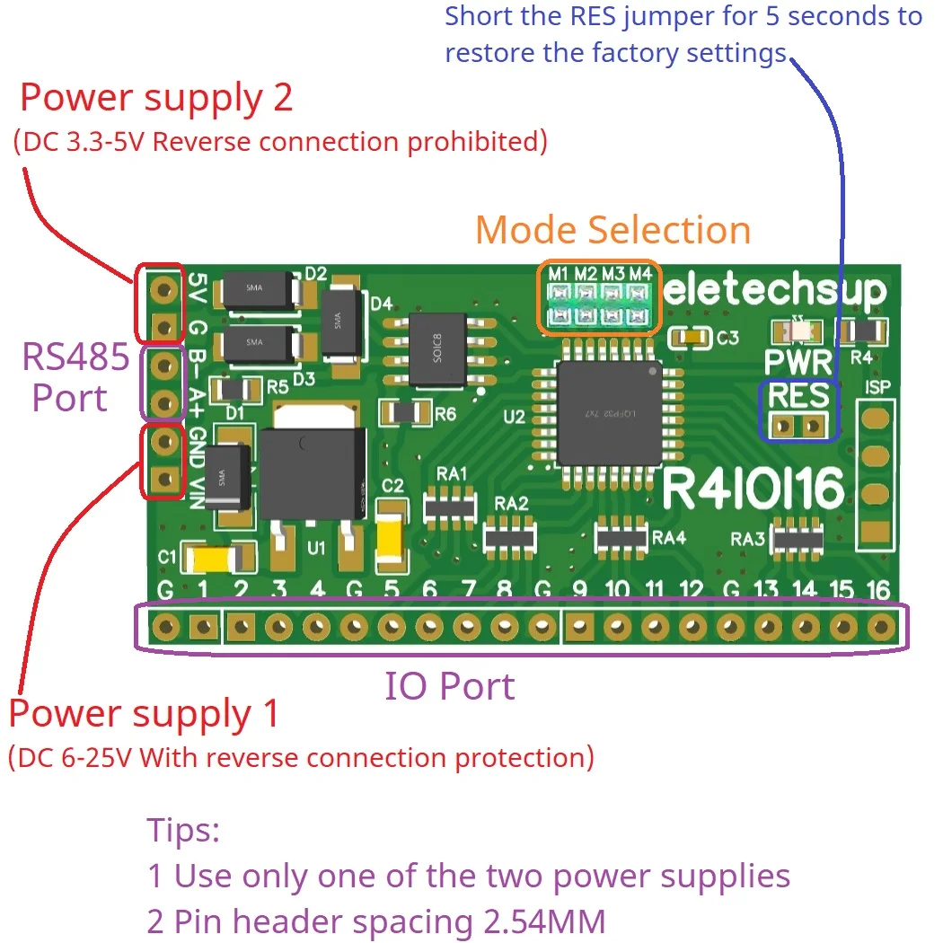 รูปสินค้า โมดูลควบคุมอัจฉริยะ RS485 Modbus RTU สำหรับระบบอัตโนมัติ
