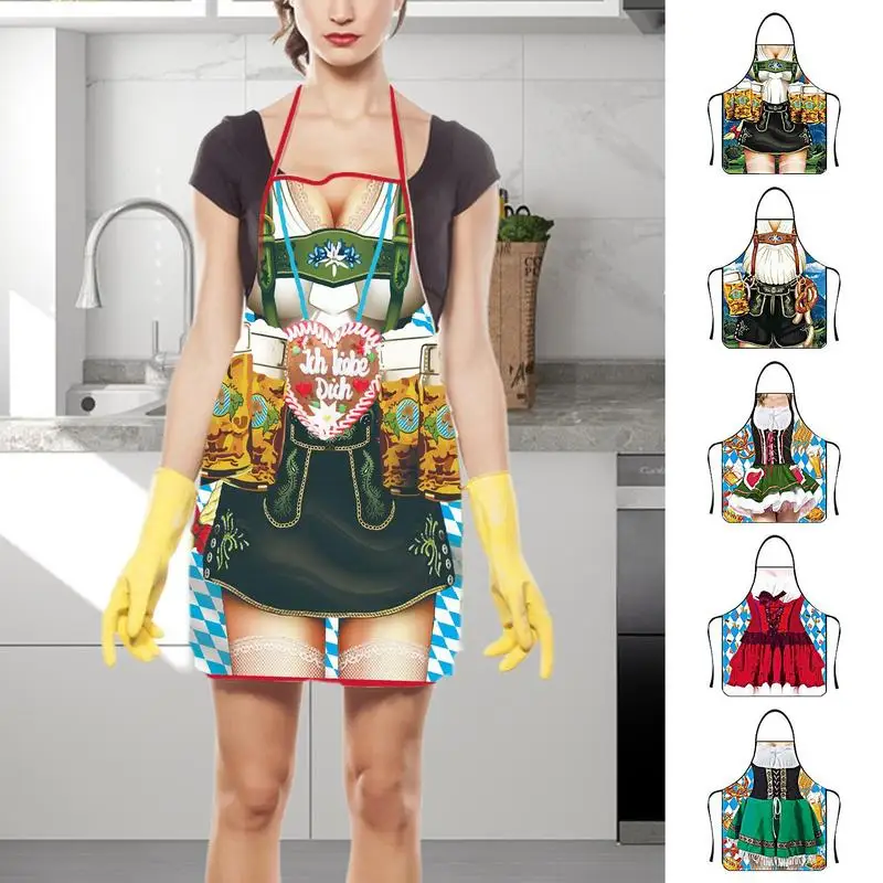 

Creative Parody Of Personalized Party Aprons,Couple Set Aprons For Beer Festivals,Funny And Fun Restaurant Cooking Uniforms,