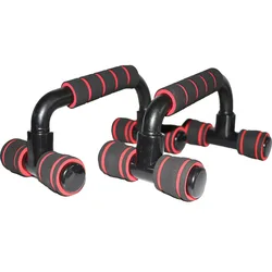Enhanced Fitness Push - Up Bars for Upper Body Strength Training at Home (Red)