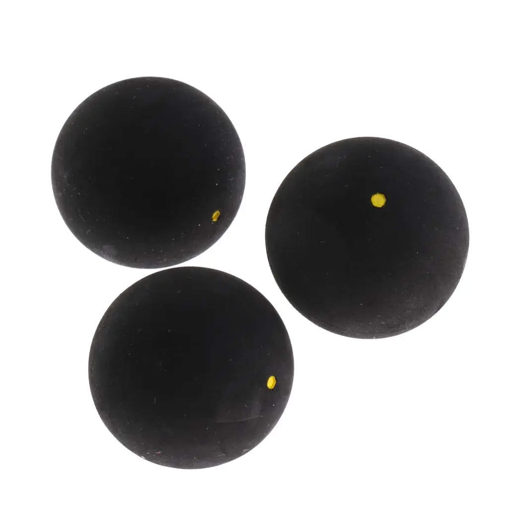 3Pcs Outdoor/Indoor Sports Single Dot Squash Balls 4cm/1.6`` professional rubber Ball