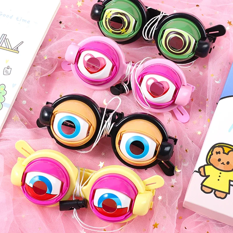 Funny Glasses Party Eyewear Props for Adult Kids Crazy Blink Big Frog Eye Plastic Toy Accessories for Christmas Halloween Gifts, party eyewear props